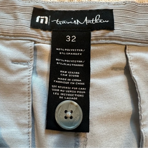 Travis Mathew Men’s size 32 Beck Hybrid Stretch Shorts Blue grey Striped - Picture 3 of 7
